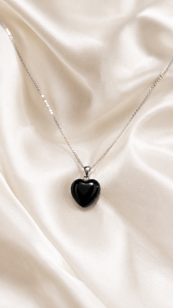 Black Onyx Heart Pendant