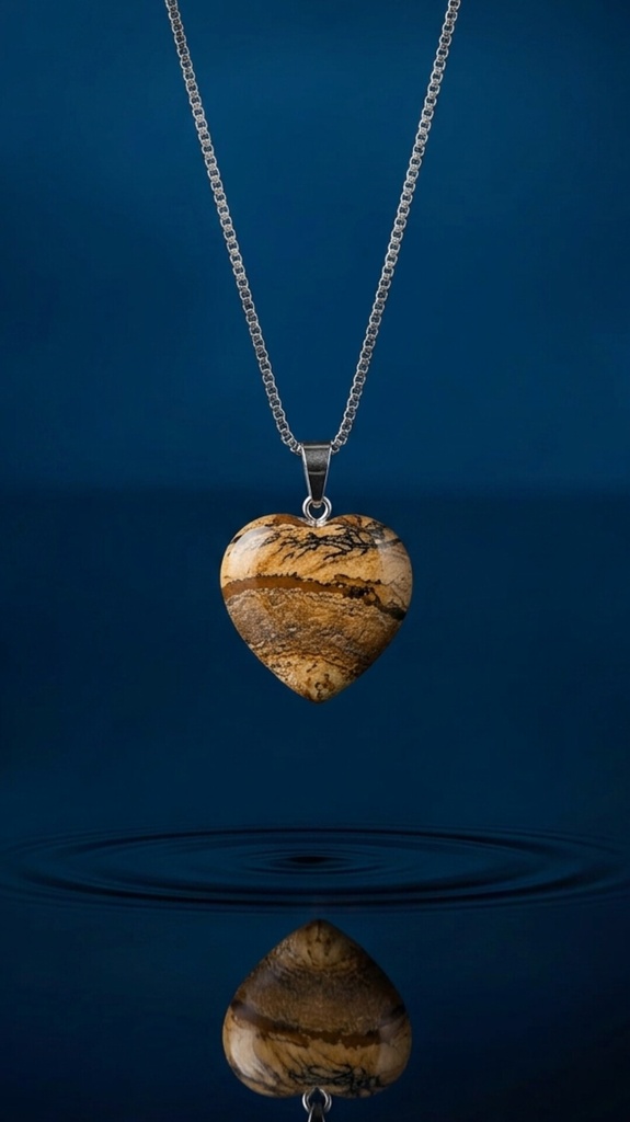Sand Jasper Heart Pendant