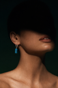 Neon Apatite Cylinder Earrings