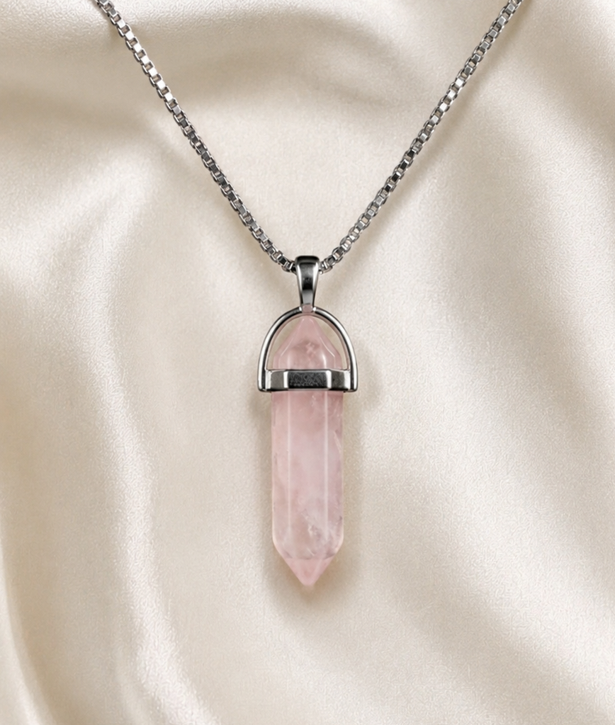 Rose Quartz Pencil Pendant